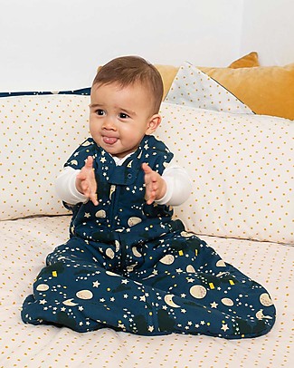 Little Green Radicals Moon & Stars Snuggly Slumbers Sleeping Bag 2 Tog Sacchi Nanna Pesanti