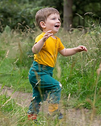 Little Green Radicals Pantaloni Jogger con Ginocchia Rinforzate - Nuvole - 100% Cotone bio Pantaloni Lunghi