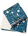 Little Green Radicals Set Copripiumino e federa per Lettino Singolo - Luna e stelle - 100% cotone bio Set Copripiumino