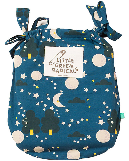 Little Green Radicals Set Copripiumino e federa per Lettino Singolo - Luna e stelle - 100% cotone bio Set Copripiumino