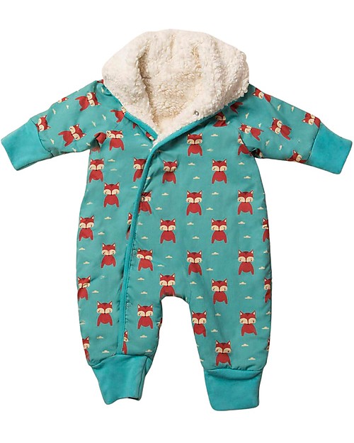 Little Green Radicals Tutina Invernale Imbottita - Volpi - Foderata in morbidissimo cotone bio! Tute Invernali