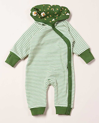 Little Green Radicals Tutina Reversibile con Cappuccio - Pecore - 100% cotone bio Tutine Lunghe Senza Piedi