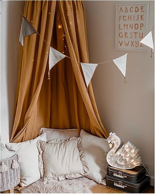 Little Lights Lampada LED con Regolatore di Luminosità - Cigno - Bianco - Fatto a Mano in Legno di Pino Lampade da Comodino