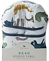 Little Unicorn Asciugamano Grande Dino Friends con Cappuccio - Spugna di mussola di cotone Accappatoi e Asciugamani