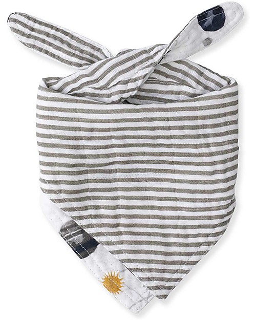 Little Unicorn Bavaglino Bandana Reversibile, Planetary - 3 strati di 100% Mussola di Cotone Bavagli a Bandana