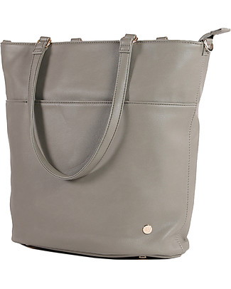 Little Unicorn Borsa Cambio in Ecopelle Citywalk - Grigio Chiaro - Include fasciatoio da viaggio e ganci passeggino! Borse Cambio e Accessori