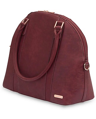 Little Unicorn Borsa Cambio in Ecopelle Rotunda, Melograno - Con materassino e ganci per passeggino Borse Cambio e Accessori