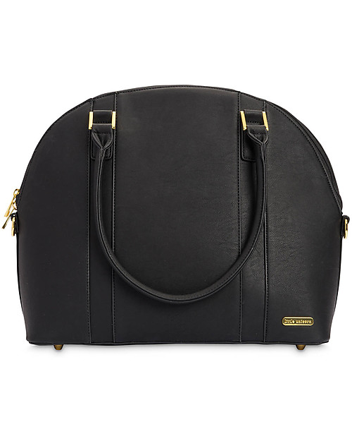 Little Unicorn Borsa Cambio in Ecopelle Rotunda, Nero - Con materassino e ganci per passeggino Borse Cambio