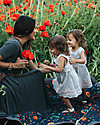 Little Unicorn Coperta Picnic Impermeabile 152 x 152 cm, Midnight Poppy - Facile chiusura a strappo e tracolla! Accessori Vari