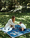Little Unicorn Coperta Picnic Impermeabile 152 x 152 cm, Midnight Poppy - Facile chiusura a strappo e tracolla! Accessori Vari