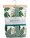 Little Unicorn Copertina Neonato 75 x 100 cm - Tropical Leaf - 100% Mussola di Cotone Swaddle di Mussola