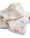 Little Unicorn Copertina Neonato Deluxe 75 x 100 cm - Rainbows & Raindrops - 100% Mussola di Bambù Swaddle di Mussola