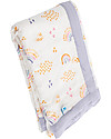 Little Unicorn Copertina Neonato Deluxe 75 x 100 cm - Rainbows & Raindrops - 100% Mussola di Bambù Swaddle di Mussola