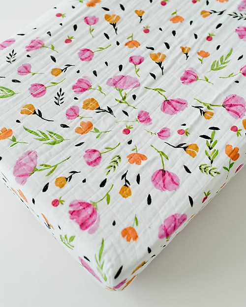 Little Unicorn Coprifasciatoio Berry & Bloom - 100% Mussola di Cotone Accessori per Fasciatoi