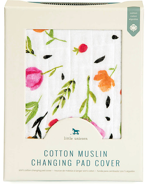 Little Unicorn Coprifasciatoio Berry & Bloom - 100% Mussola di Cotone Accessori per Fasciatoi