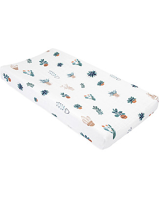 Little Unicorn Coprifasciatoio Cactus - 100% Mussola di Cotone Accessori per Fasciatoi