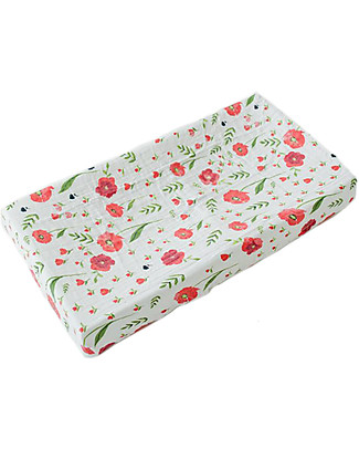 Little Unicorn Coprifasciatoio, Summer Poppy - 100% Mussola di Cotone Coprifasciatoi e Imbottiture