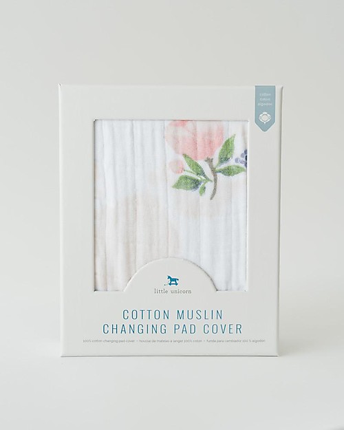 Little Unicorn Coprifasciatoio Watercolor Rose - 100% Mussola di Cotone Accessori per Fasciatoi