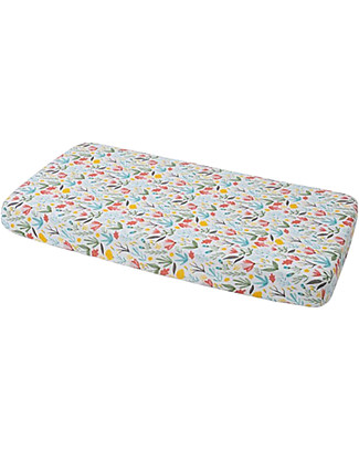 Little Unicorn Lenzuola per Culla - Meadow - 100% Mussola di Cotone - Adatto per materassi di diverse dimensioni! Biancheria Culla