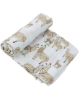 Little Unicorn Maxi Coperta Swaddle Milleusi Lama 120 x 120 cm - 100% Mussola di Cotone Coperte