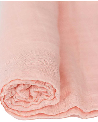 Little Unicorn Maxi Coperta Swaddle Milleusi Petali di Rosa 120 x 120 cm - 100% Mussola di Cotone Coperte