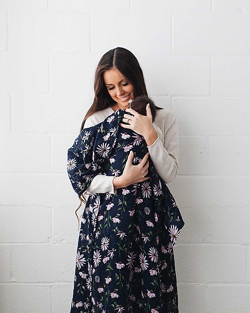 Little Unicorn Mussola Milleusi - 100% mussola di cotone - 120x120 cm - Dark Coneflower Swaddle di Mussola
