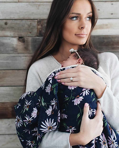 Little Unicorn Mussola Milleusi - 100% mussola di cotone - 120x120 cm - Dark Coneflower Swaddle di Mussola