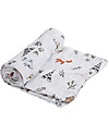 Little Unicorn Mussola Milleusi - 100% mussola di cotone - 120x120 cm - Forest Friends Swaddle di Mussola