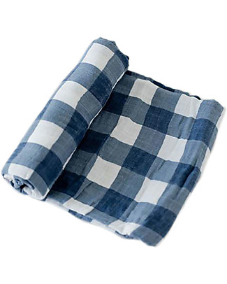 Little Unicorn Mussola Milleusi - 100% mussola di cotone - 120x120 cm - Jack Plaid Swaddle di Mussola