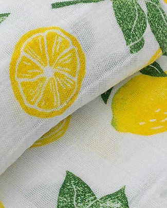 Little Unicorn Mussola Milleusi - 100% mussola di cotone - 120x120 cm - Lemon Drop Swaddle di Mussola