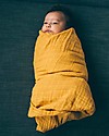 Little Unicorn Mussola Milleusi - 100% mussola di cotone - 120x120 cm - Mostarda Swaddle di Mussola