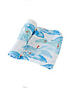 Little Unicorn Mussola Milleusi - 100% mussola di cotone - 120x120 cm - Surf Swaddle di Mussola