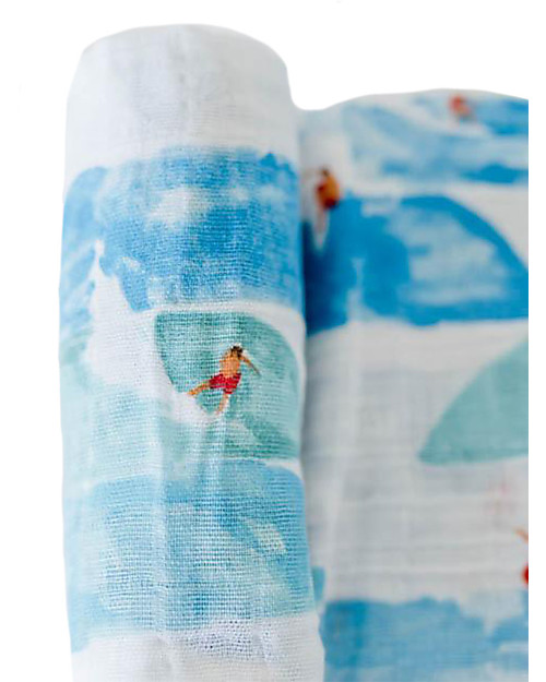 Little Unicorn Mussola Milleusi - 100% mussola di cotone - 120x120 cm - Surf Swaddle di Mussola