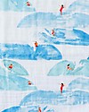 Little Unicorn Mussola Milleusi - 100% mussola di cotone - 120x120 cm - Surf Swaddle di Mussola