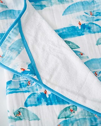 Little Unicorn OUTLET Asciugamano Grande Surf con Cappuccio - Spugna di mussola di cotone - Pezzo di Showroom Accappatoi e Asciugamani