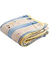 Little Unicorn OUTLET Trapunta Baby 120 x 120 cm, Spiaggia - 4 strati di mussola di cotone 100% - Pezzo di Showroom Swaddle di Mussola