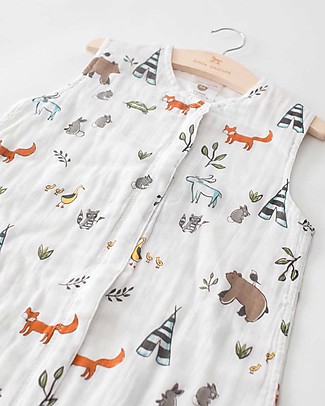Little Unicorn Sacco Nanna Estivo - Forest Friends - Doppio strato di 100% mussola di cotone Sacchi Nanna Leggeri