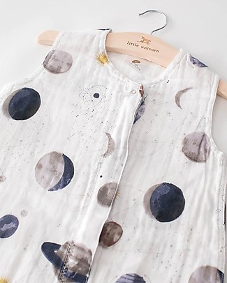 Little Unicorn Sacco Nanna Estivo - Planeatary - Doppio strato di 100% mussola di cotone Sacchi Nanna Leggeri