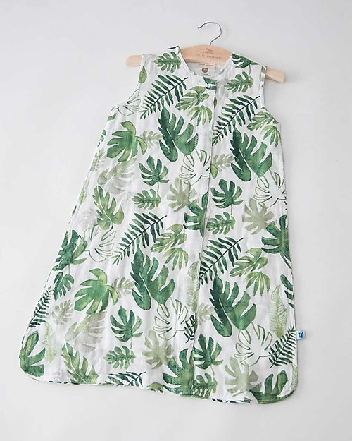 Little Unicorn Sacco Nanna Estivo - Tropical Leaf - Doppio strato di 100% mussola di cotone Sacchi Nanna