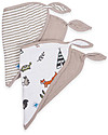 Little Unicorn Set 2 Bavaglini Bandana, Forest Friends - 3 strati di 100% Mussola di Cotone Bavagli a Bandana