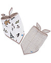 Little Unicorn Set 2 Bavaglini Bandana, Forest Friends - 3 strati di 100% Mussola di Cotone Bavagli a Bandana