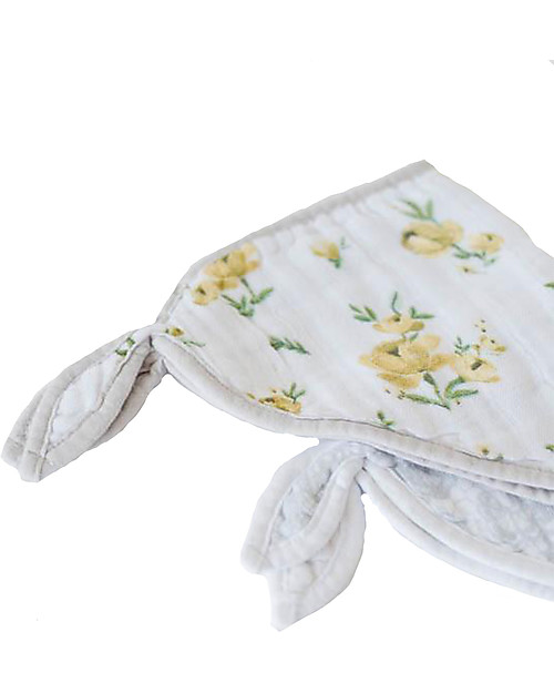 Little Unicorn Set 2 Bavaglini Bandana, Rosa Gialla - 3 strati di 100% Mussola di Cotone Bavagli a Bandana