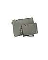 Little Unicorn Set 2 Pochette in Ecopelle - Grigio Chiaro Trousse e Pochette