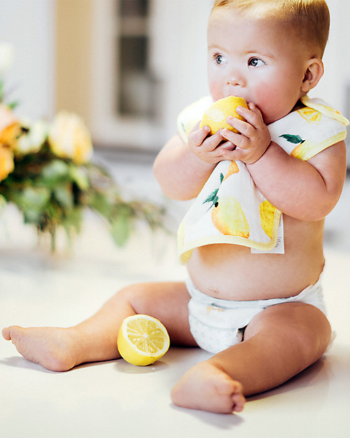 Little Unicorn Set 3 Bavaglini, Berry Lemonade - 3 Strati di 100 % Mussola di Cotone Bavagli Classici