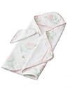 Little Unicorn Set Asciugamano con Cappuccio e Manopola, Pink Peony - Spugna di mussola di cotone Accappatoi e Asciugamani