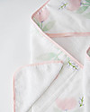 Little Unicorn Set Asciugamano con Cappuccio e Manopola, Pink Peony - Spugna di mussola di cotone Accappatoi e Asciugamani