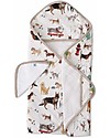 Little Unicorn Set Asciugamano con Cappuccio e Manopola, Woof - Spugna di mussola di Cotone Accappatoi e Asciugamani