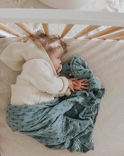 Little Unicorn Set di 3 Maxi Coperte Swaddle Milleusi - Vintage Floral - 120 x 120 cm - 100% Mussola di Cotone Swaddle di Mussola