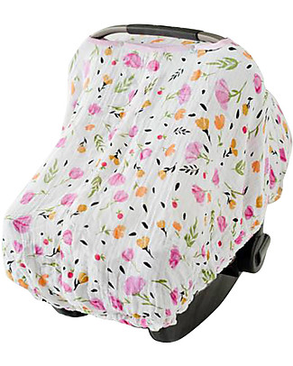 Little Unicorn Tendina Ovetto Canopy - Berry & Bloom - 100% Mussola di Cotone Accessori