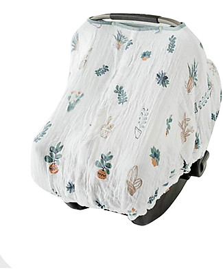 Little Unicorn Tendina Ovetto Canopy - Cactus - 100% Mussola di Cotone null